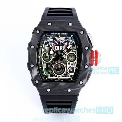 Swiss Replica Richard Mille RM011-03 Flyback Chronograph Forged Carbon Watch